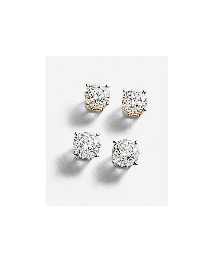 Macy's Diamond Stud Earrings (3/4 ct. t.w.) in 14k White, Yellow or