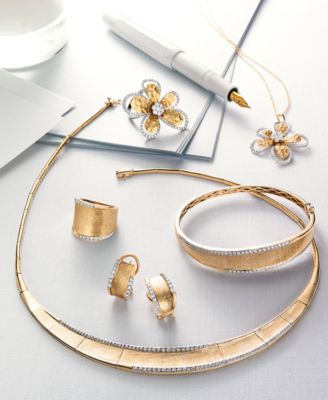 D'Oro by EFFY&reg; Diamond Flower (1-1/4 ct. t.w.) in Two-Tone 14k Gold