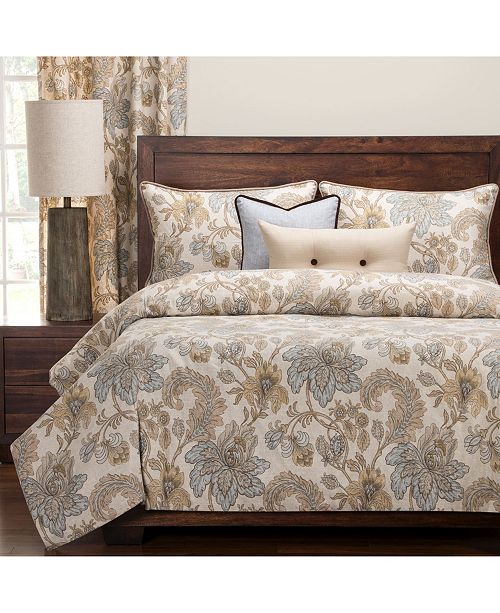 Isabella Natural Floral 5 Piece Twin Luxury Duvet Set