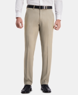 Haggar Men's The Active Series Straight-Fit Performance Stretch Solid Dress Pants