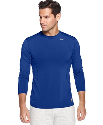 Nike T-Shirt, Pro Combat Dri-Fit Fitted Long Sleeve Tee - T-Shirts ...