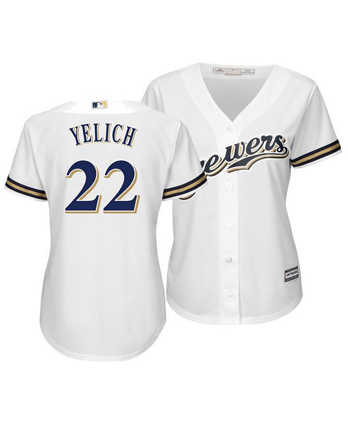 Men's Milwaukee Brewers Christian Yelich Majestic Navy Authentic