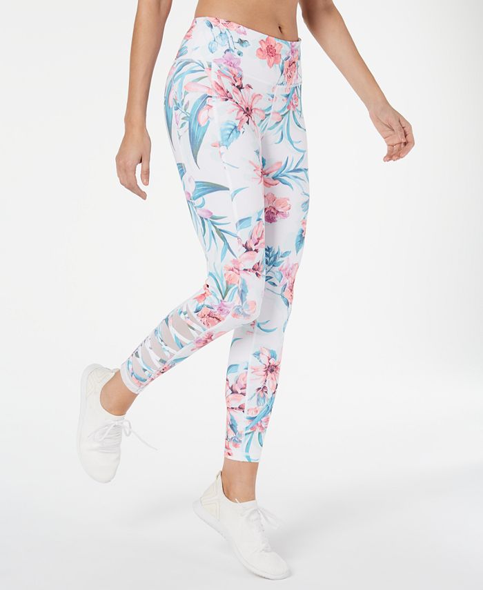 Ideology Printed Cutout Leggings, Created for Macy's - Macy's