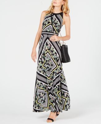 INC International Concepts I.N.C. Printed Halter Maxi Dress, Created ...