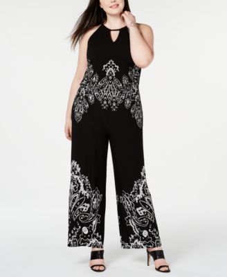 plus size halter jumpsuit