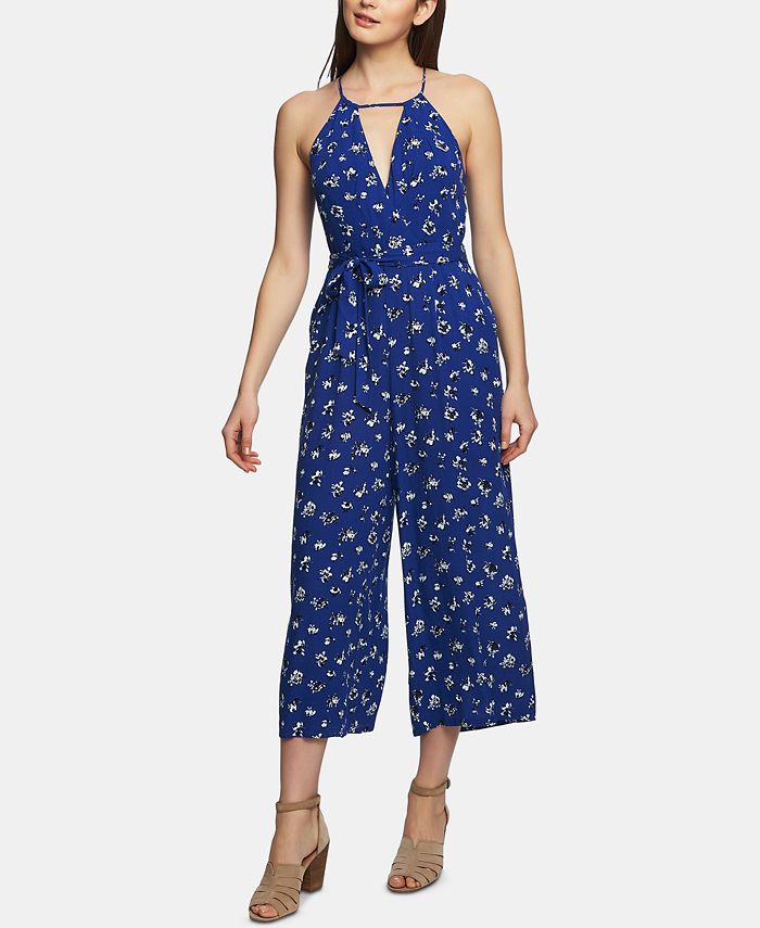 1.STATE Wrap Front Floral Print Jumpsuit Macy s