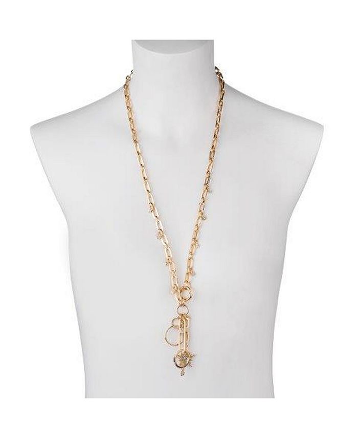 Nicole Miller Large Link Star Charm Necklace - Macy's