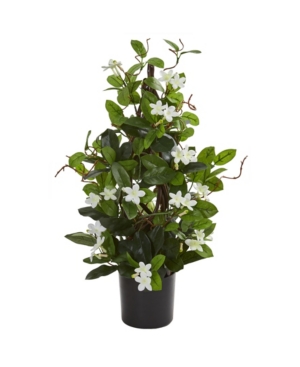 Nearly Natural 24" Stephanotis Artificial Climbing Plant In White