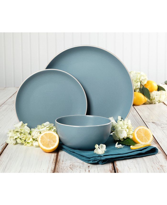 Gibson Rockaway Blue 12piece Dinnerware Set Macy's