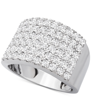 image of Diamond Pave Cluster Statement Ring (2 ct. t.w.) in 14k White Gold