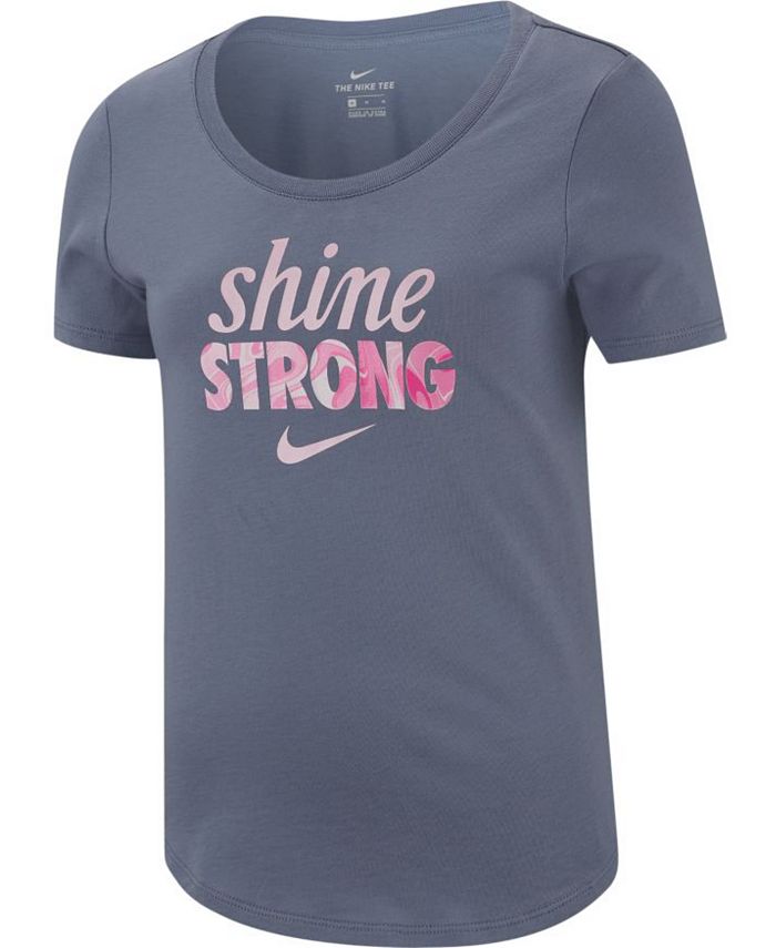 Nike Big Girls Strong-Print Cotton T-Shirt & Reviews - Shirts & Tops ...
