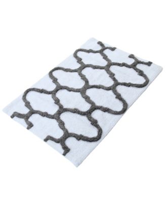 Geometric Non-Skid Cotton Bath Rug, 30" x 50"
