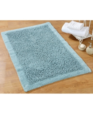 Saffron Fabs Lima 34in x 21in Non-Skid Cotton and Chenille Bath Rug Bedding