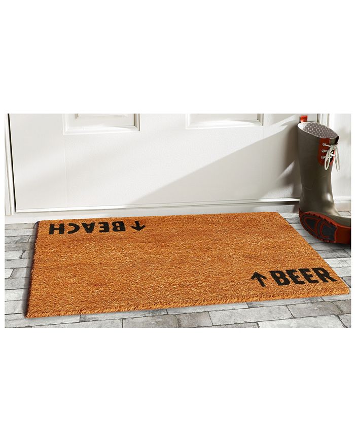 Home & More Beach Beer 17" x 29" Coir/Vinyl Doormat Macy's