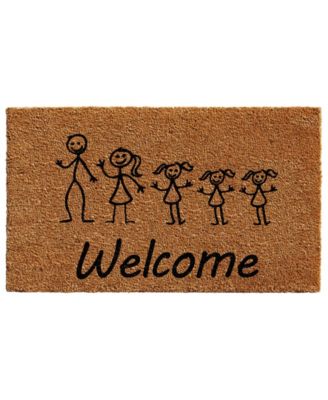 Home & More - Stick Family 24" x 36" Coir/Vinyl Doormat
