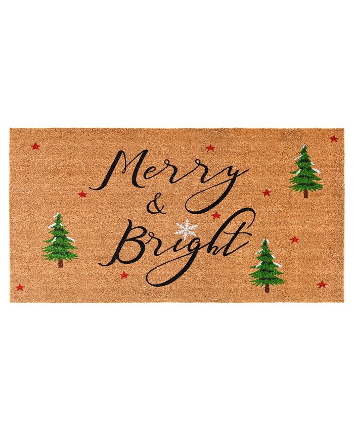 Home & More Yule 3' x 6' Coir/Vinyl Doormat Macy's
