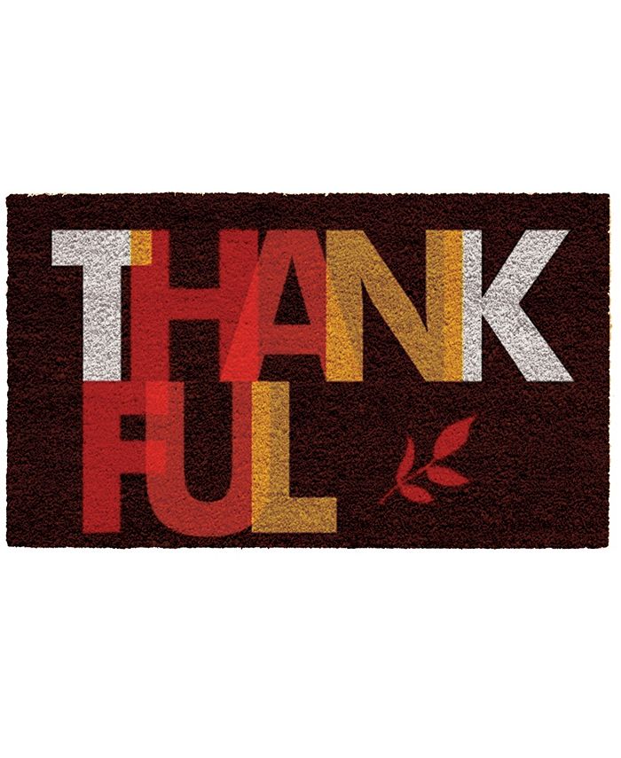 Home & More - Thankful 17" x 29" Coir/Vinyl Doormat