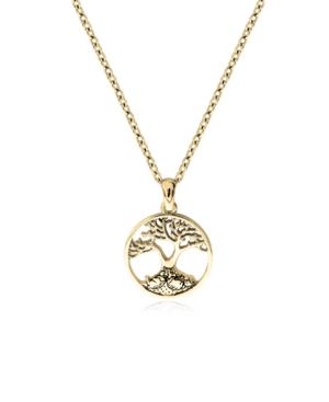image of Beatrix Potter Sterling Silver Bunnies Family Tree Pendant Necklace