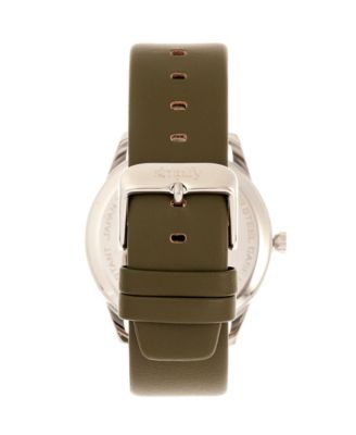 Quartz The 6300 White Dial, Genuine Olive Leather Watch 41mm