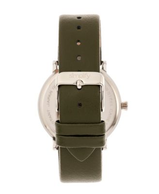 Quartz The 6200 White Dial, Genuine Olive Leather Watch 39mm