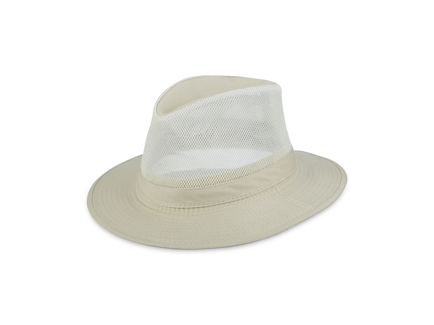 Мужской головной убор Dorfman Pacific Washed Twill Mesh Safari Hat, цвет: Putty — фото 1