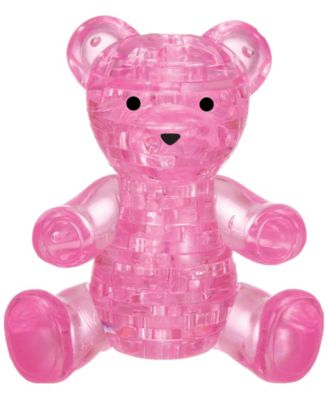 BePuzzled 3D Crystal Puzzle-Teddy Bear Pink - 41 Pcs