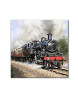 Trademark Global The Macneil Studio 'steam Train Square' Canvas Art In Multi