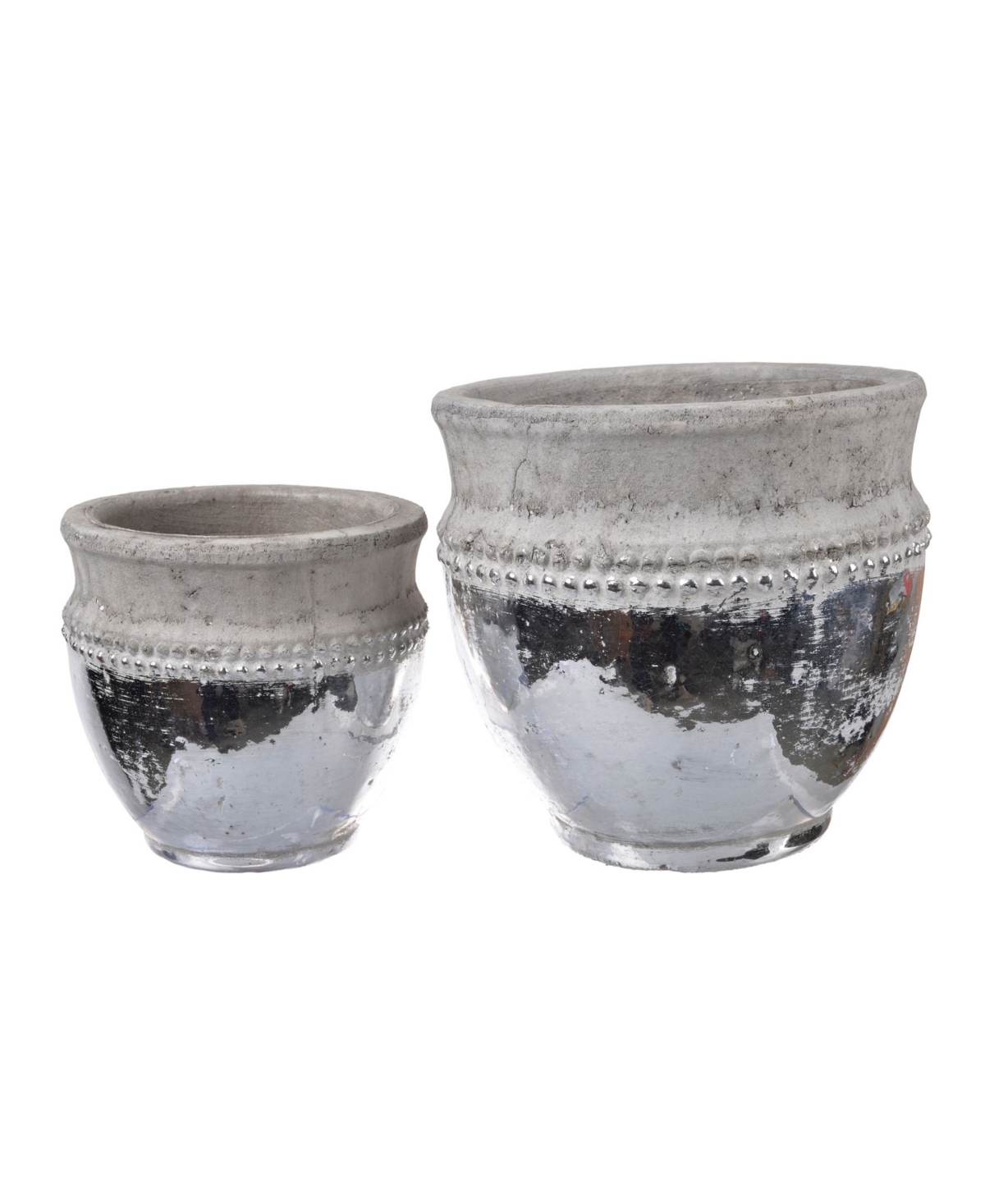 Uma Natural Ceramic Pots, Set of 2 - Natural