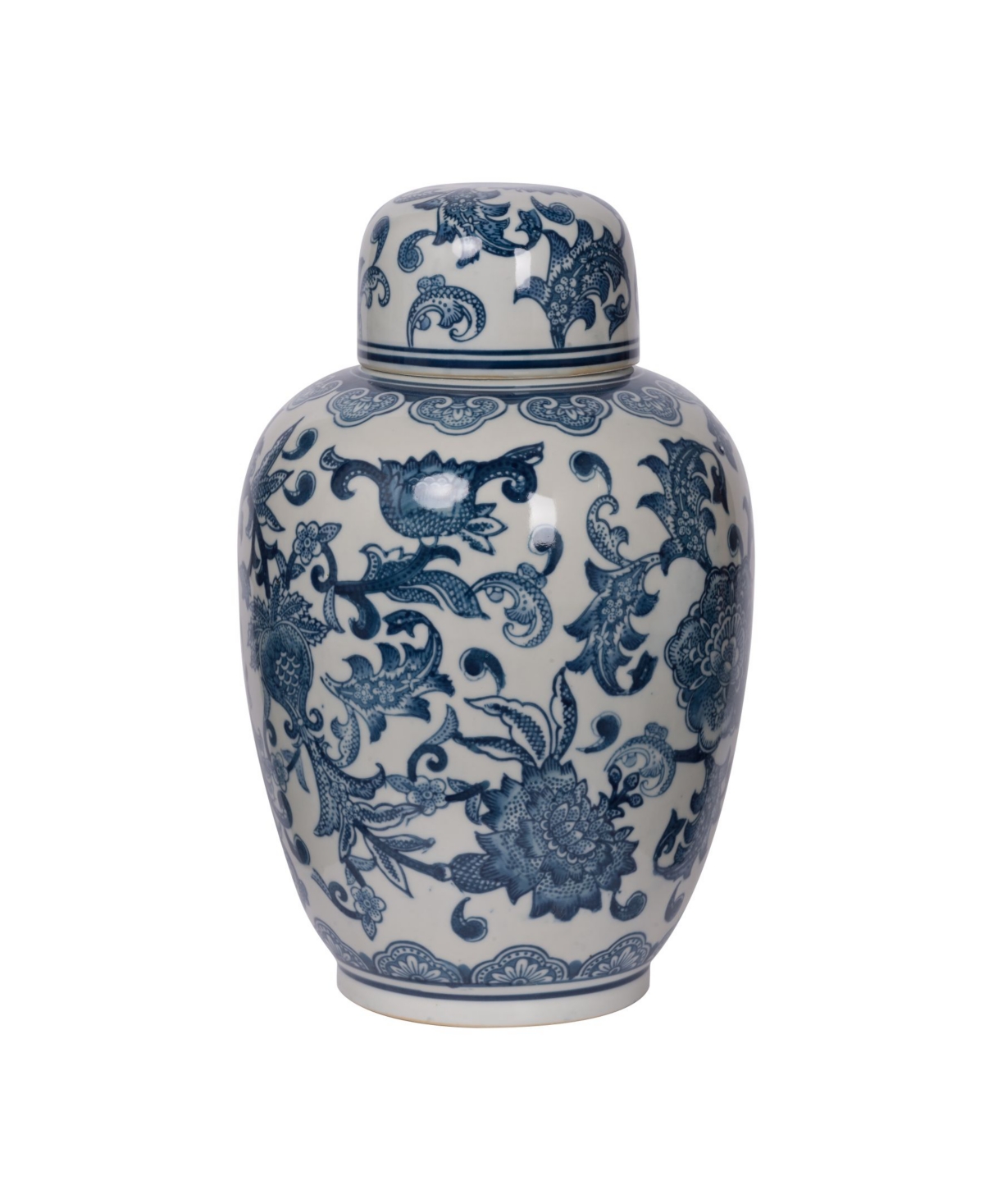 Ab Home Amerie Lidded Decorative Jar In Blue