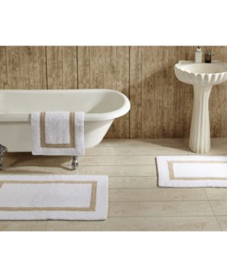 Lux Contrast Frame Bath Rug, 21" x 34"