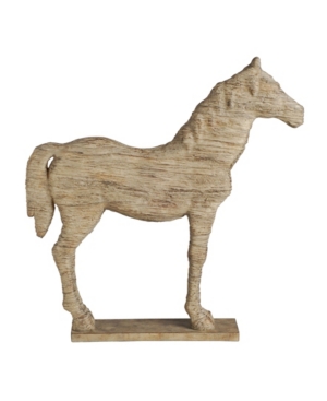 Ab Home Defiance Polyresin Horse Accent, Standing In Natural