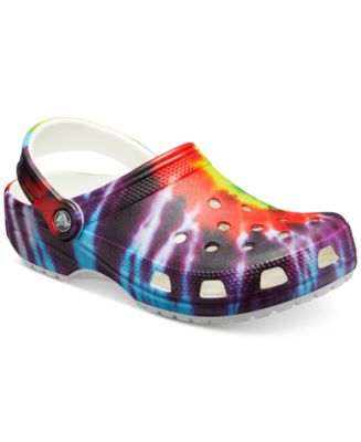 Crocs Classic Tie Dye Clog Shoes from Finish Line - Macy's