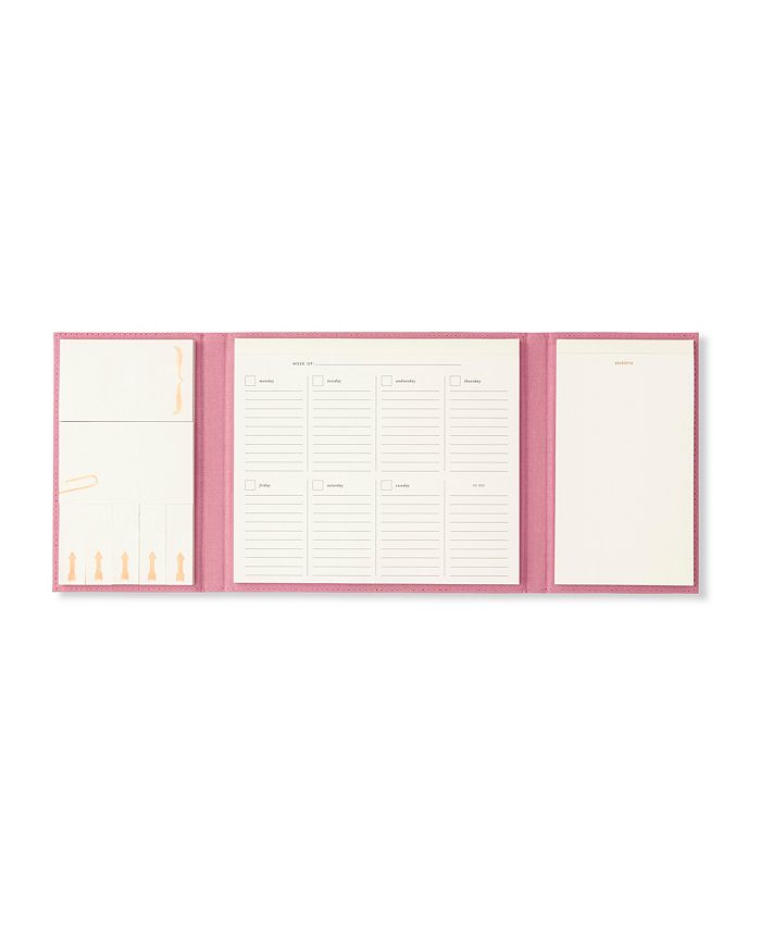 Kate Spade New York Weekly Trifold Desk Calendar, Golden Floral Macy's