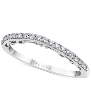 image of Le Vian Vanilla Diamond Wavy Band (1/6 ct. t.w.) in 14k White Gold