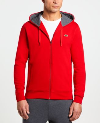 red lacoste hoodie