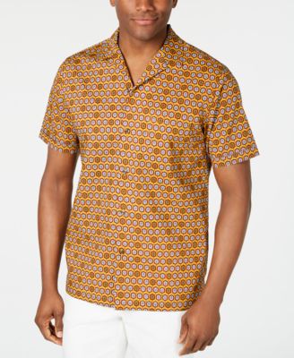 Tasso Elba - Men's Medallion-Print Camp Shirt