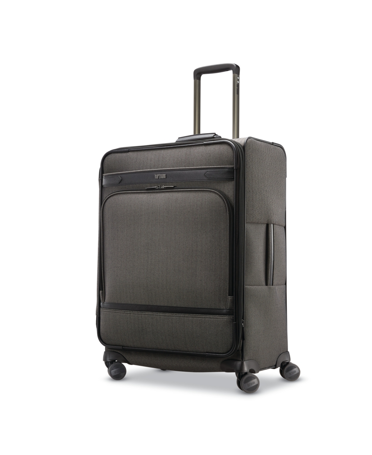 Herringbone Dlx Medium Journey Expandable Spinner Suitcase - Terracotta Herringbone
