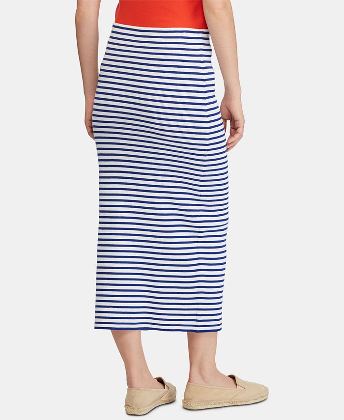 Lauren Ralph Lauren Petite Striped Skirt - Macy's