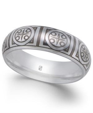 image of Men-s Compass Design Cobalt Ring