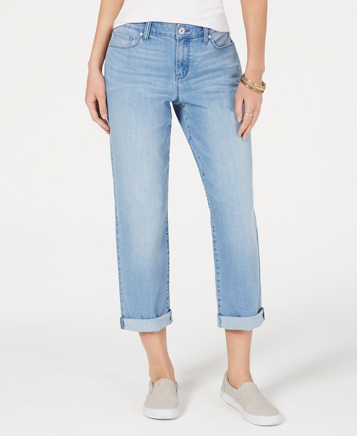 Style & Co Petite Curvy-Fit Boyfriend Ankle Jeans, Created for Macy's ...