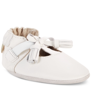 image of Robeez Baby Girls Meghan White Soft Sole Shoes