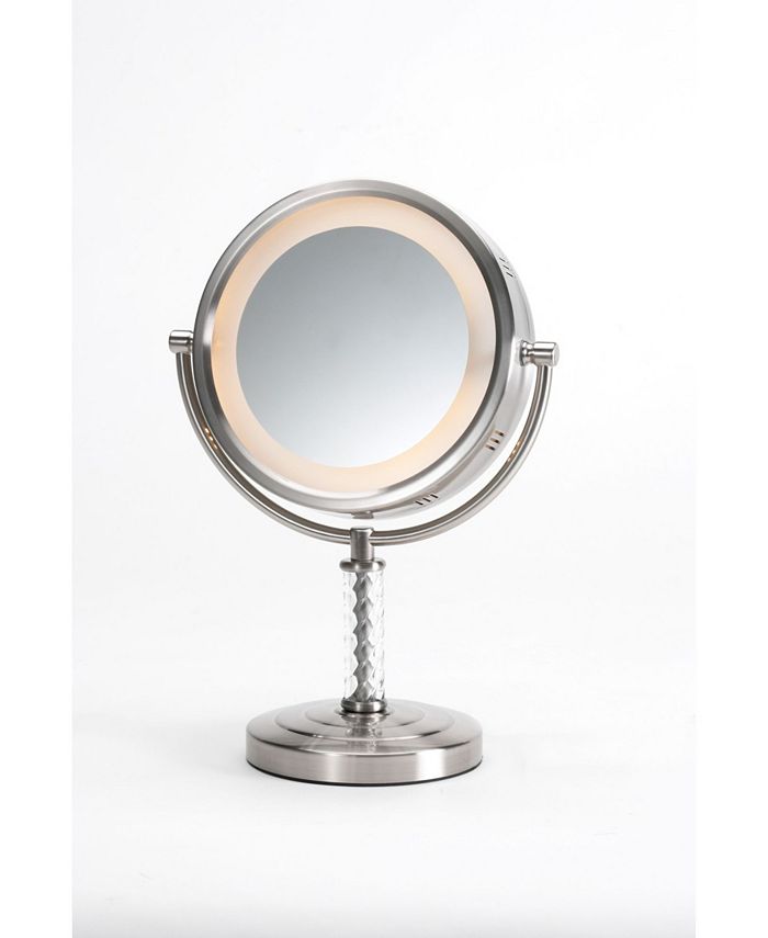 Jerdon The HL856MNC 8" Tabletop TwoSided Swivel Halo Lighted Vanity