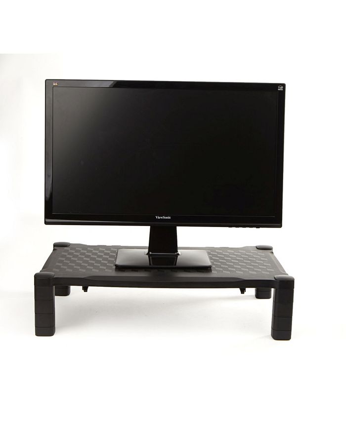 Mind Reader Extra Wide Monitor Stand, Monitor Riser, Height Adjustable