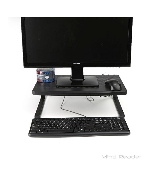 Mind Reader Exra Wide Monitor Stand Riser For Computer Laptop