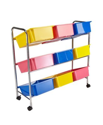 Mind Reader Toy Storage Organizer with 9 Storage Bins, Kids Storage for Bedroom