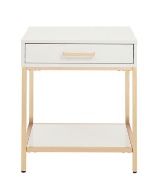 Alios End Table with Gold Chrome Plated Base