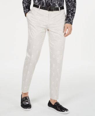 Skull Jacquard Slim-Fit Pants 