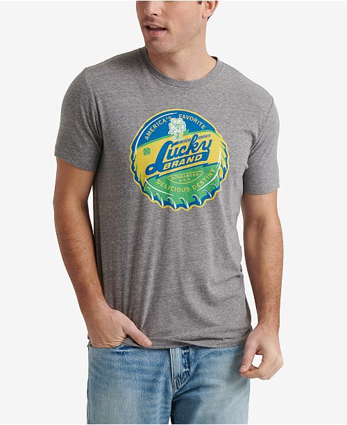 Lucky Brand Men S 90 S Bottle Cap Graphic T Shirt Reviews T