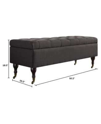 Elle D&eacute;cor Collette Tufted Storage Bench