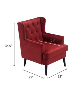 Elle D&eacute;cor Celeste Tufted Velvet Accent Chair